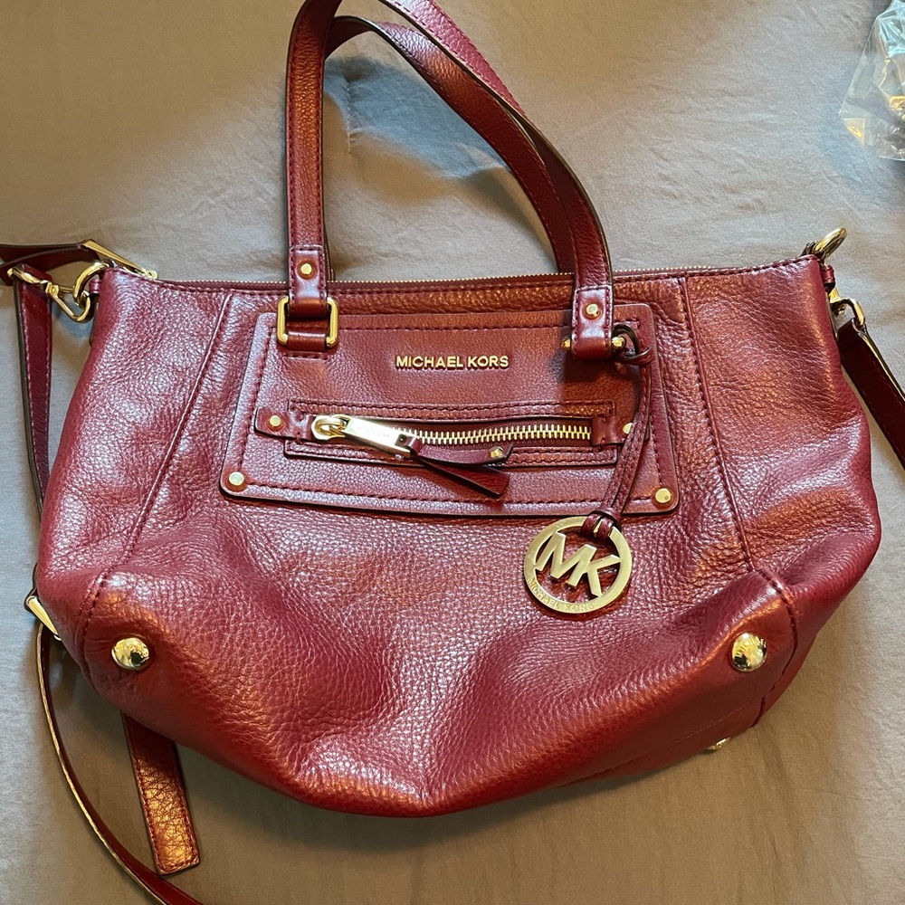 Burgundy Michael Kors Bag